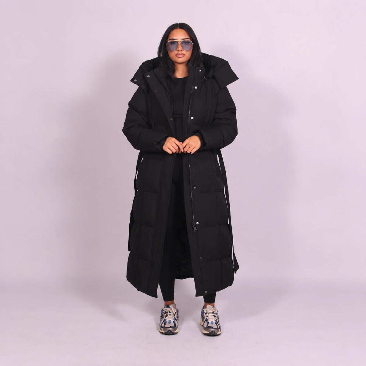 Hooded Puffer Longline Coat