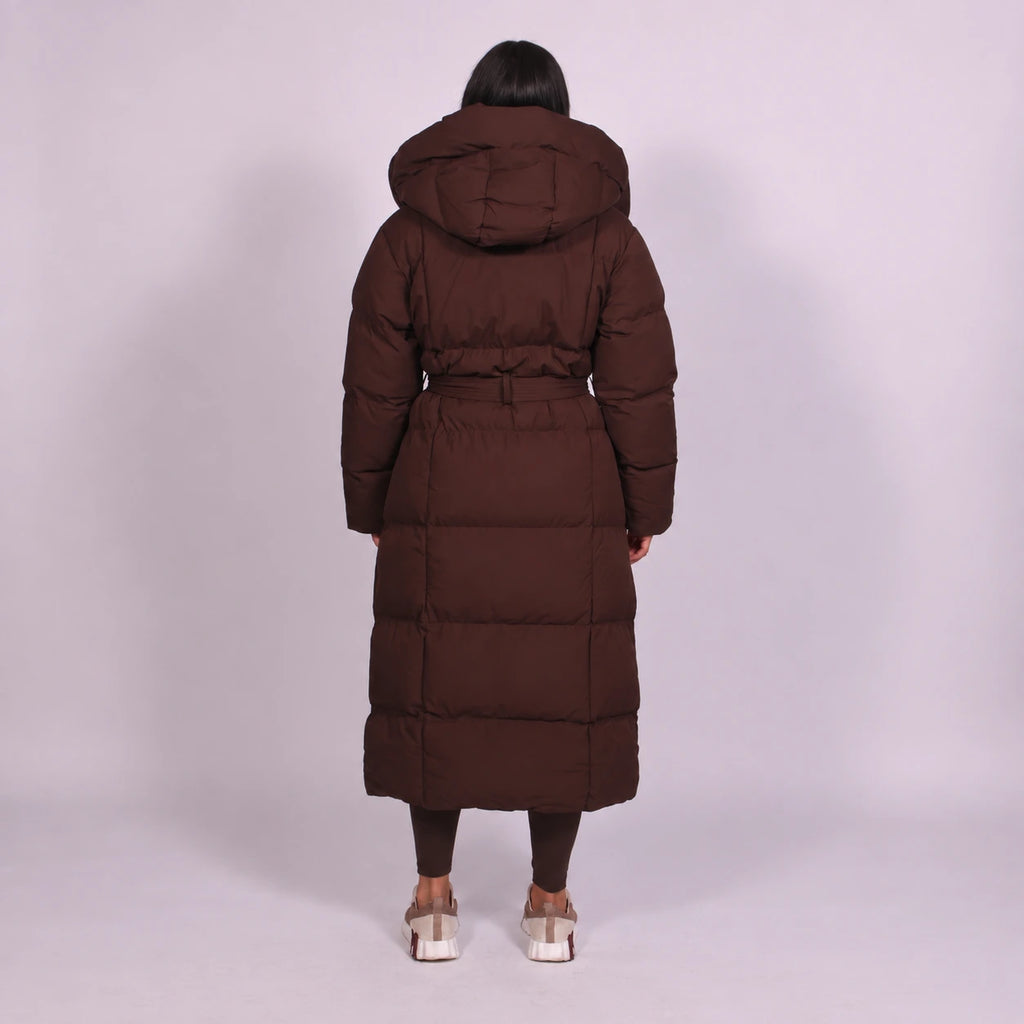 Hooded Puffer Longline Coat