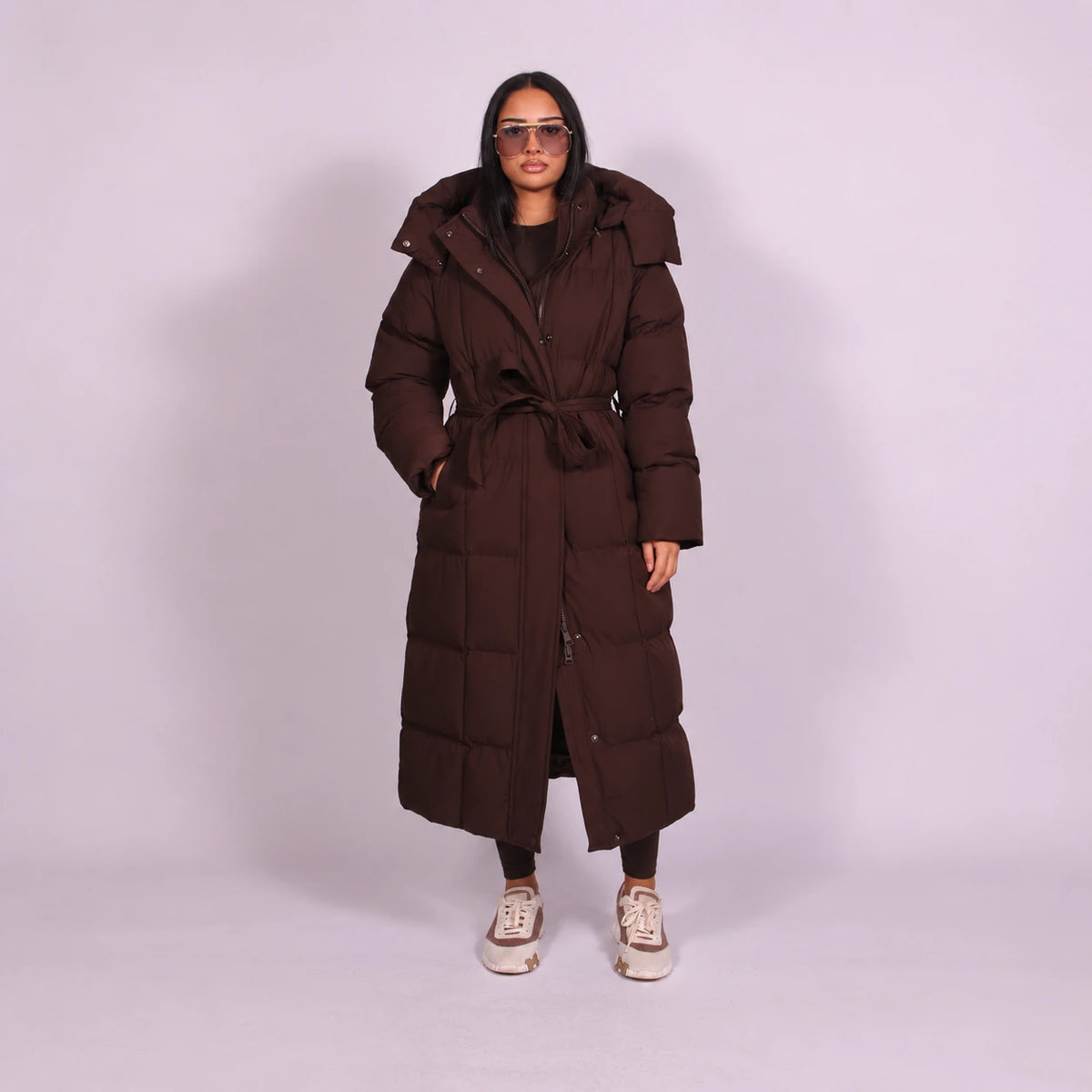 Hooded Puffer Longline Coat